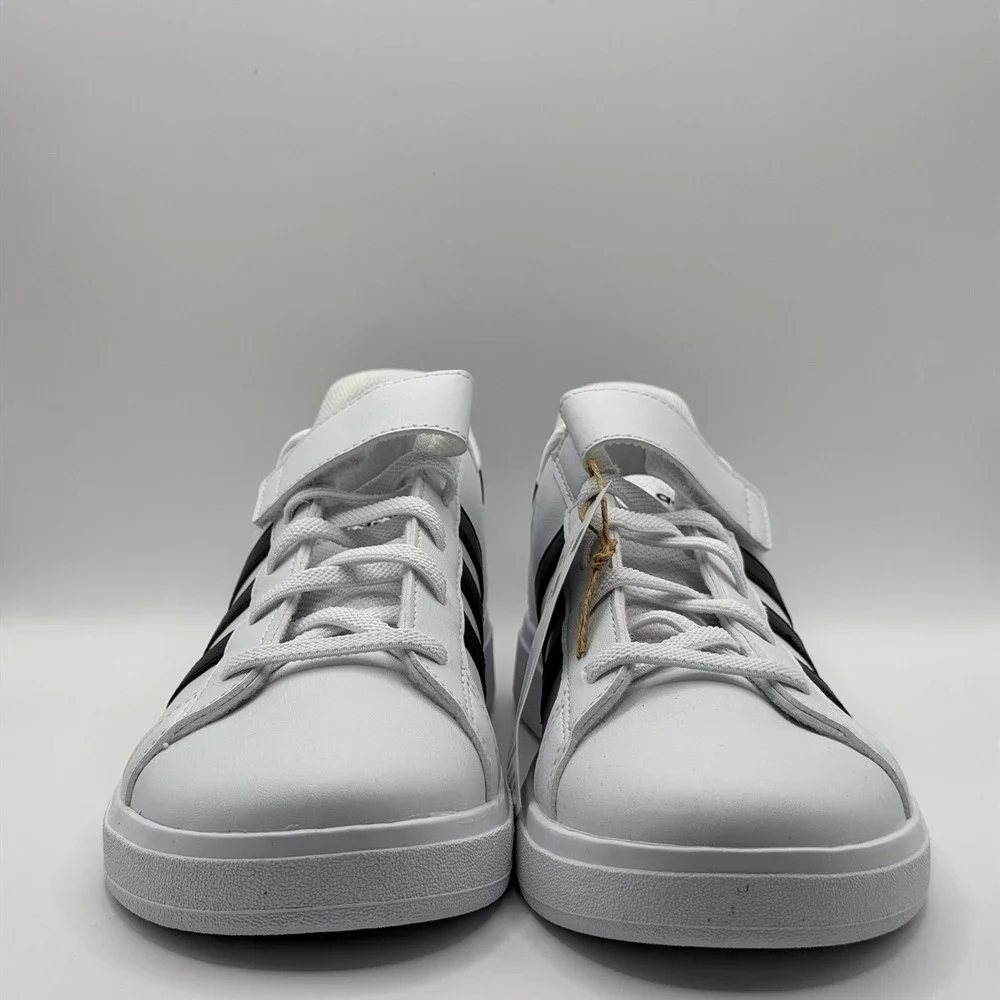 Adidas Grand Court 2.0 EL K White/Black Kid's Sneakers - Size 4 NWB GW6521